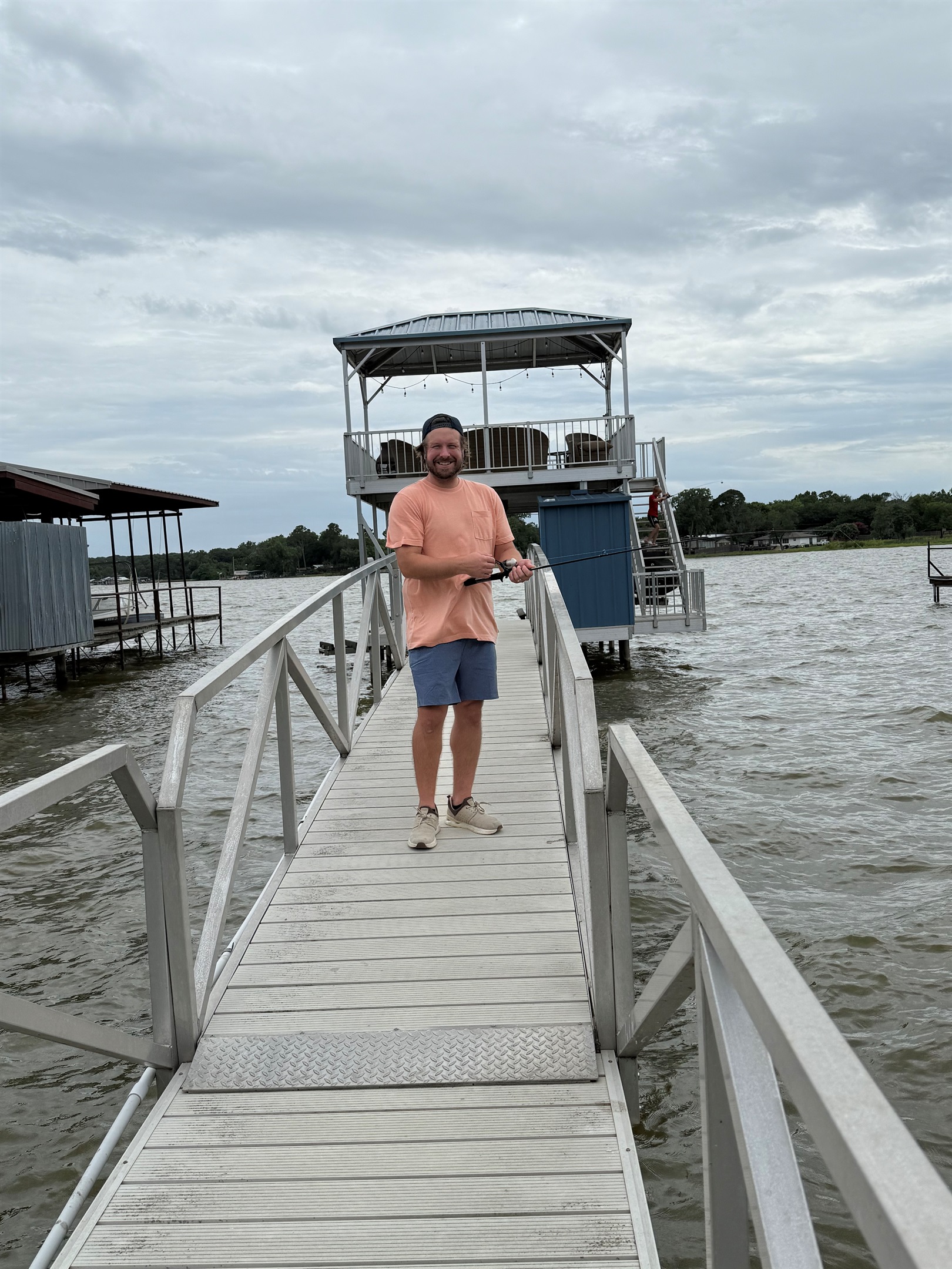 View of the dock when the lake is full