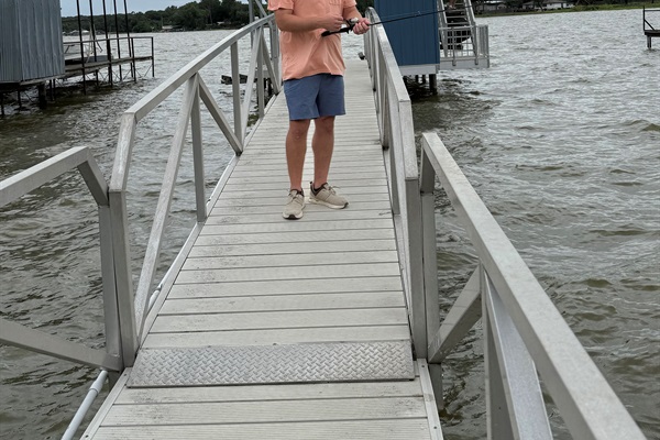 View of the dock when the lake is full