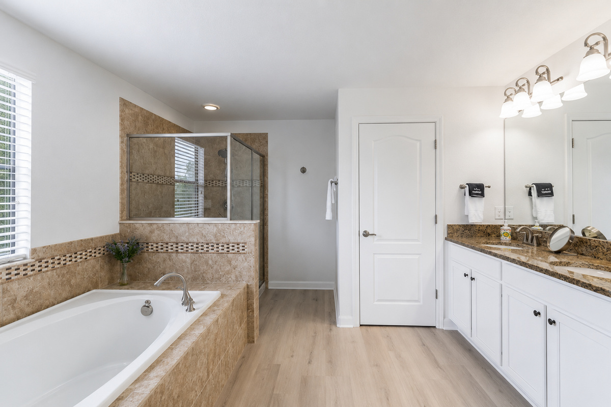 Large Epcot Suite Bathroom with Large Tub and Shower