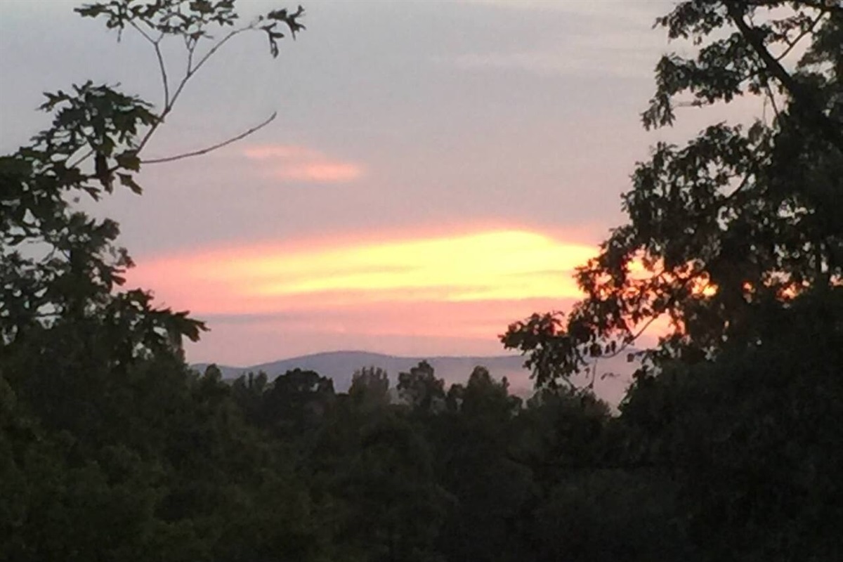 Mountain view off front porch of vacation rental