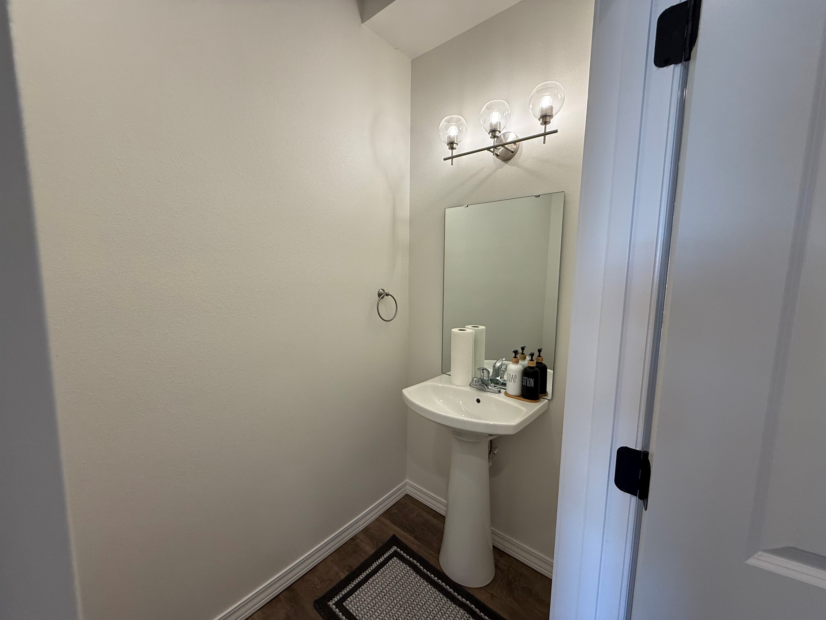 First floor powder room