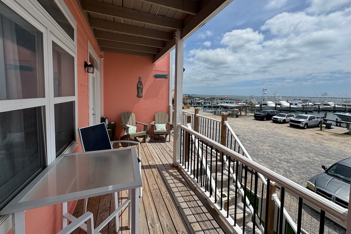 Back balcony with oceanview