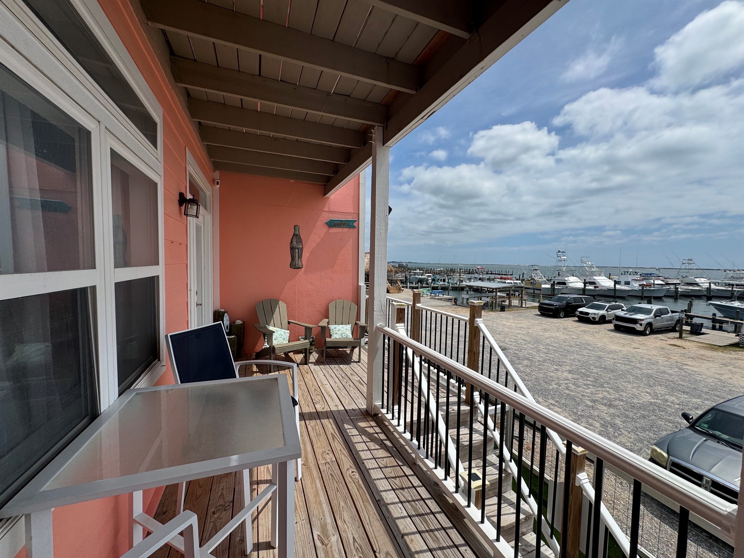 Back balcony with oceanview