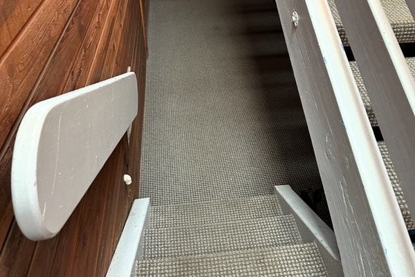 Stairs down to the first floor unit