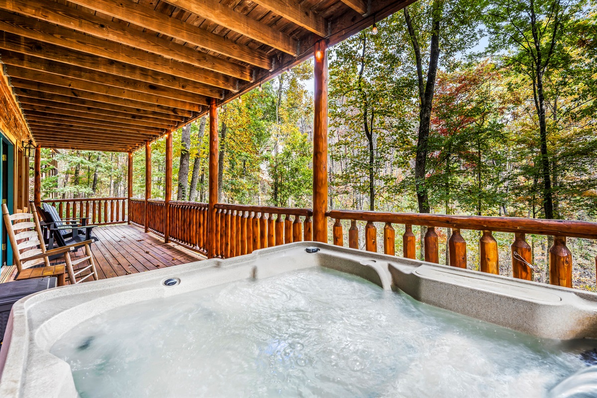 Enjoy year-round relaxation with our cozy hot tub