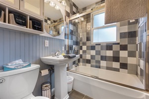 Bathroom with sink, bathroom and shower