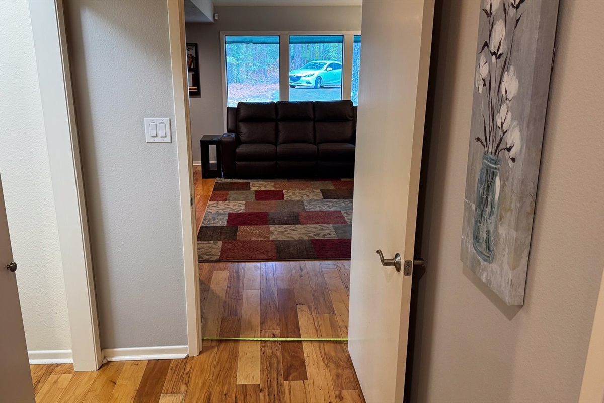 King 1 looking from bedroom to Living Room.