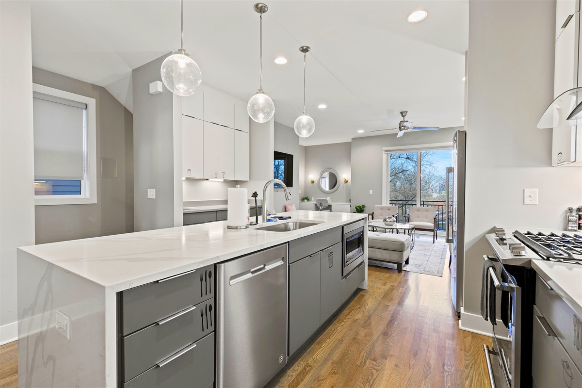 [Casa Rosalie - Kitchen] The Kitchen just Sparkles with it's Updated Appliances and Marble Countertops. 