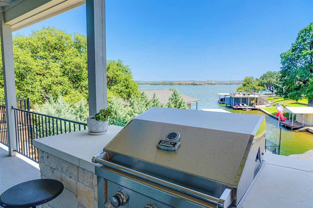 Great views of the lake while cooking dinner