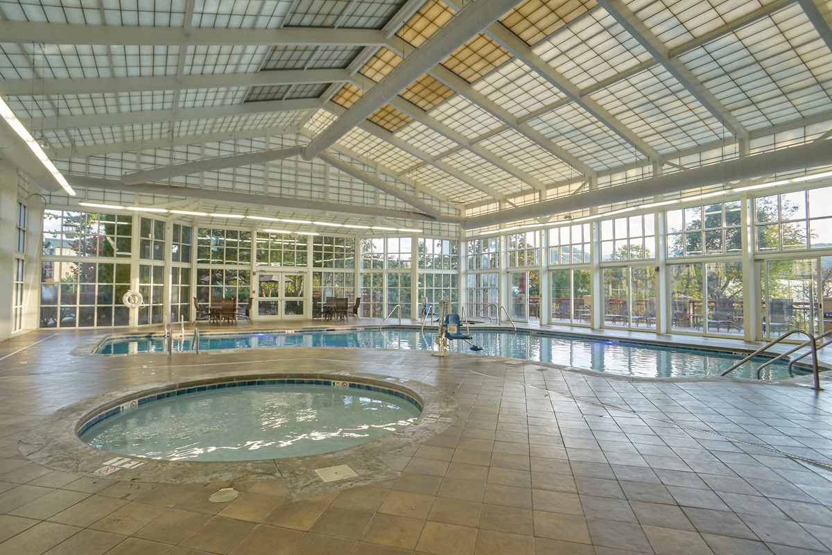Indoor Heated Pool and Hot Tub That is Available 24/7 365 Days Per Year
