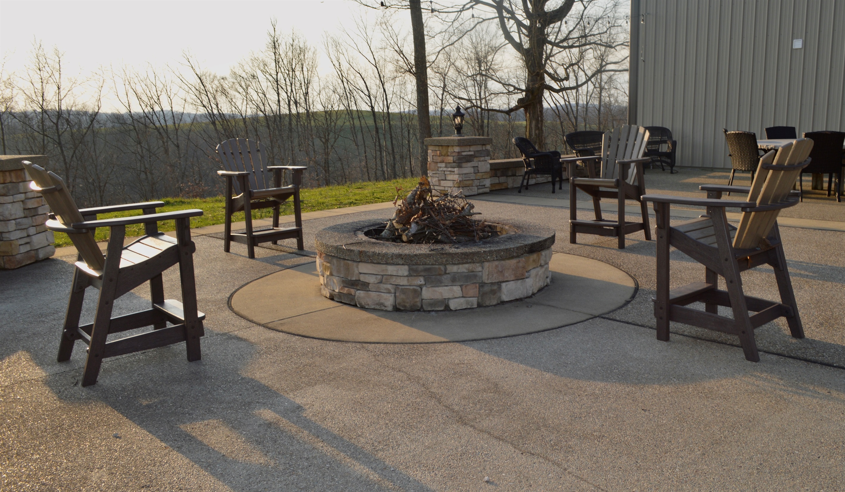 Fire pit seating area for relaxing outdoor gatherings