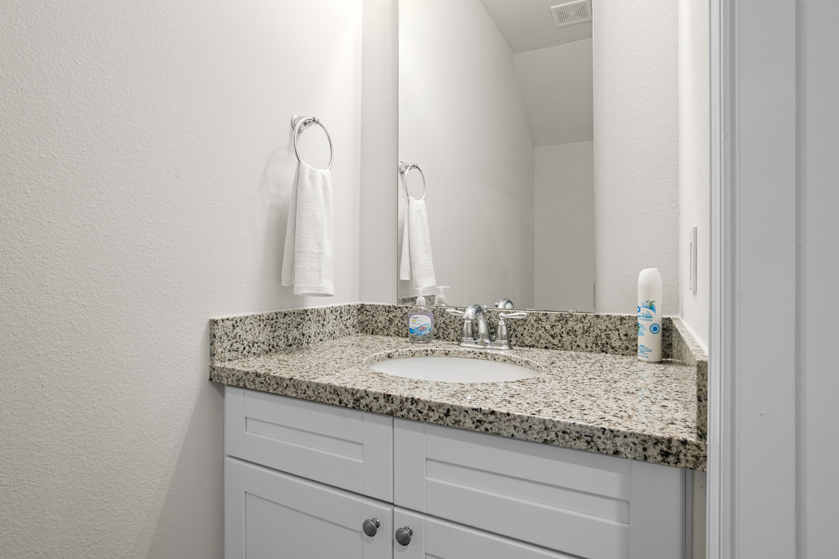 Downstairs half bathroom.