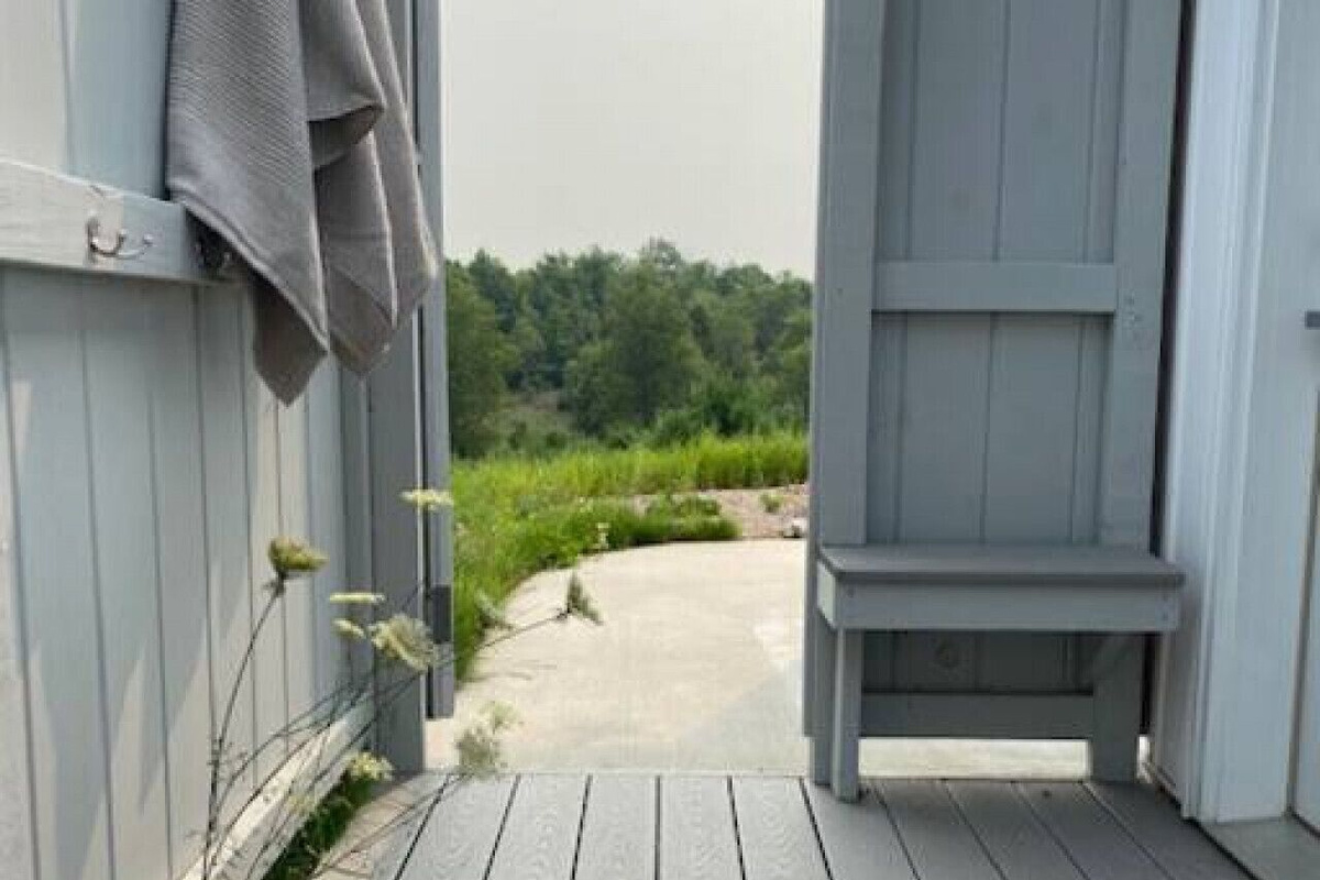 views from the outdoor shower