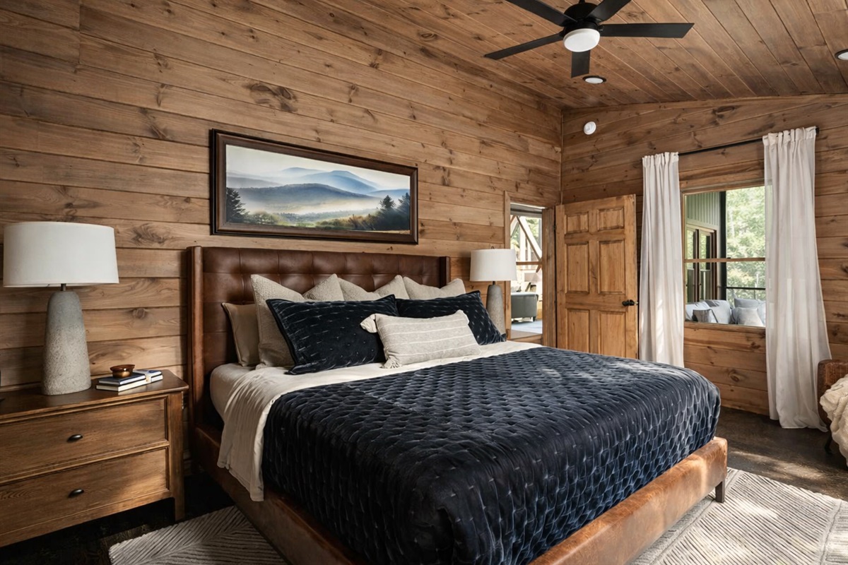 King suite, velvet textures, and earthy tones. A room that wraps you up in peace and morning-soft light.