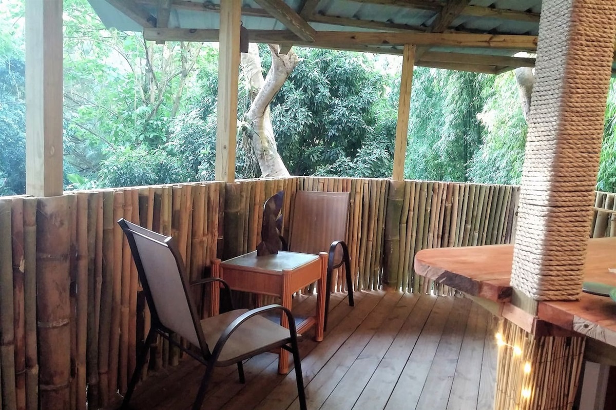 Living space on the upper deck