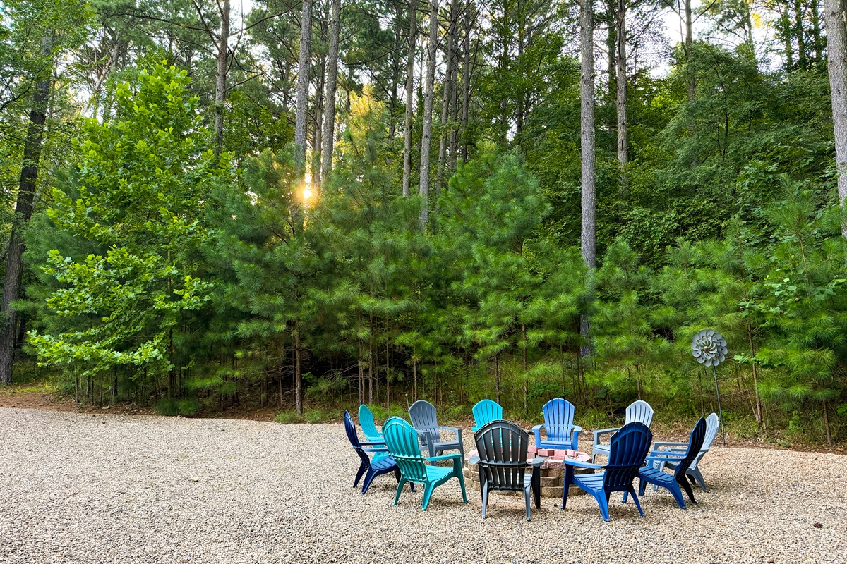 Gather &lsquo;round the fire pit &mdash; perfect for s&rsquo;mores and stories.