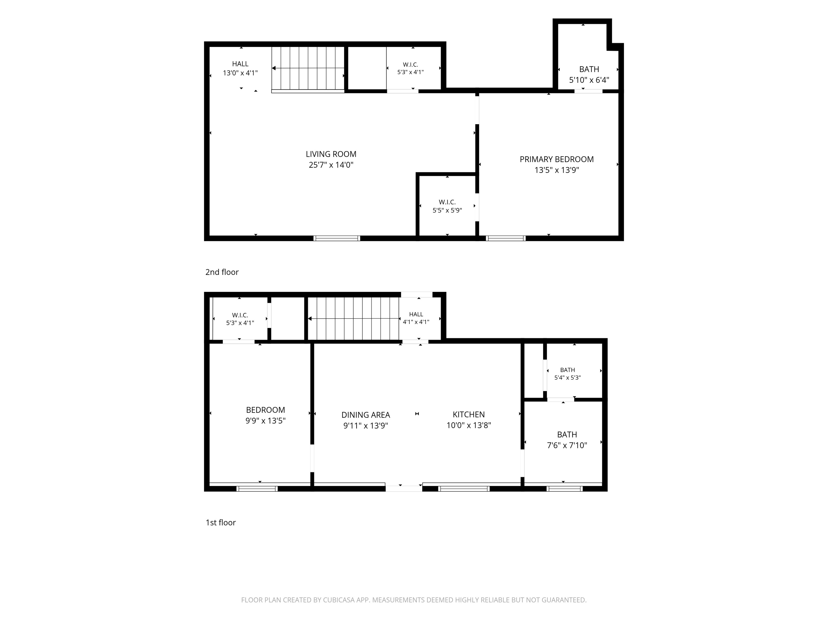 Floor plan for all floors.