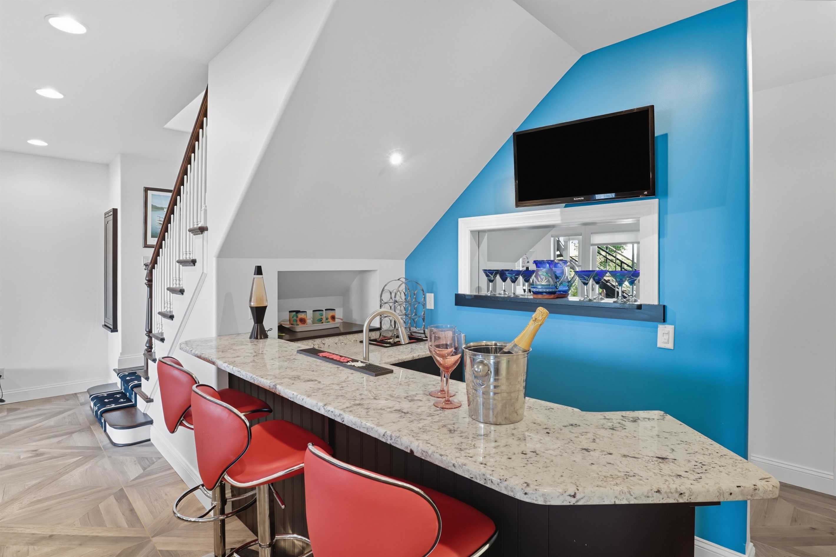 Lower level wet bar