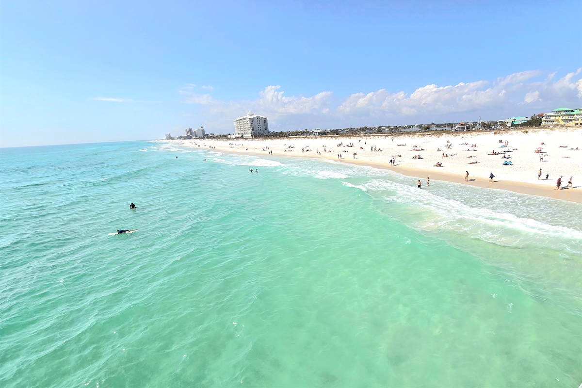 BEAUTIFUL TURQUOISE BEACHES OF PENSACOLA BEACH.  THE SOFTEST WHITEST SAND YOU'LL FIND!