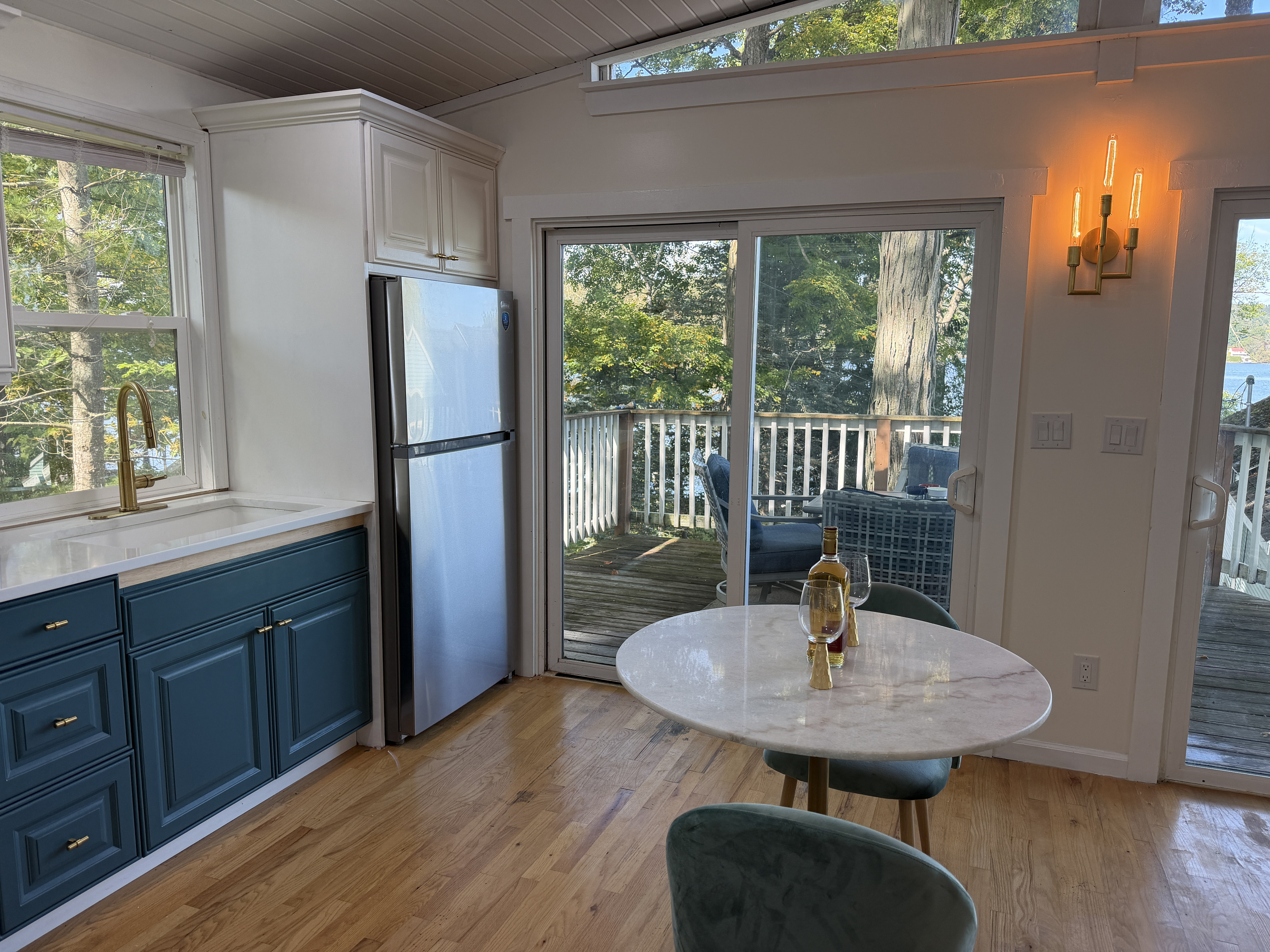 Eat-in kitchen with outdoor dining just step away
