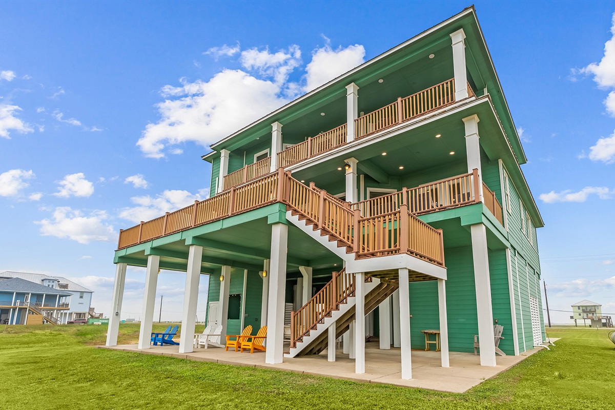 Exterior: Enjoy three levels of outdoor living space.