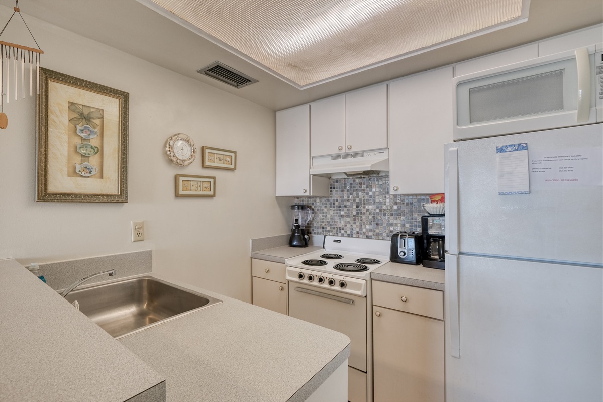 Kitchen has all the necessities