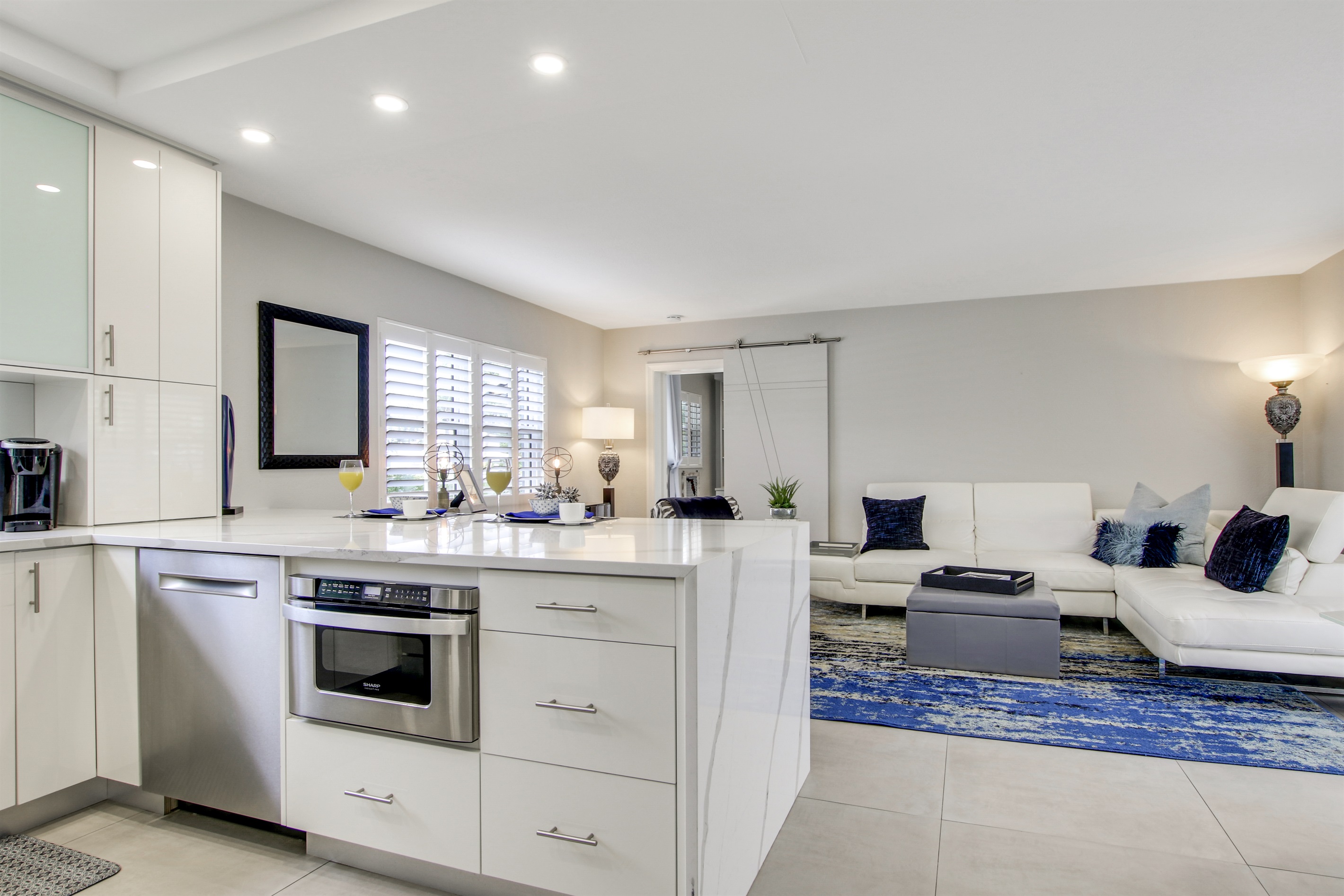 Enjoy time together, open concept space