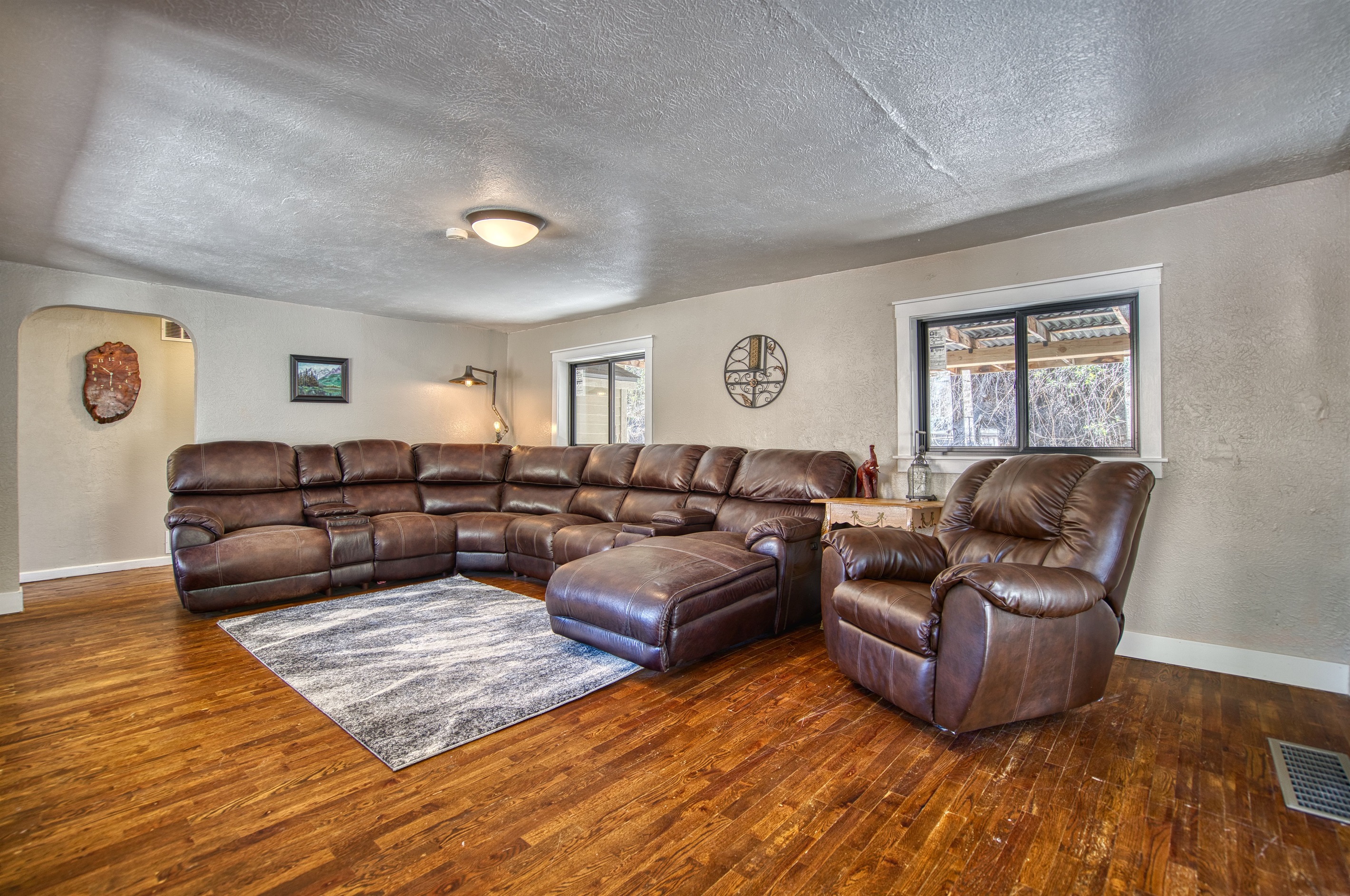 Upper Living Room with Recliner Sofa