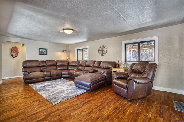 Upper Living Room with Recliner Sofa