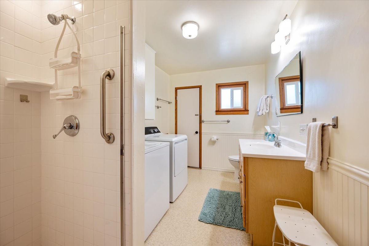 Laundry Room/ Hall Restroom 2. walk in shower