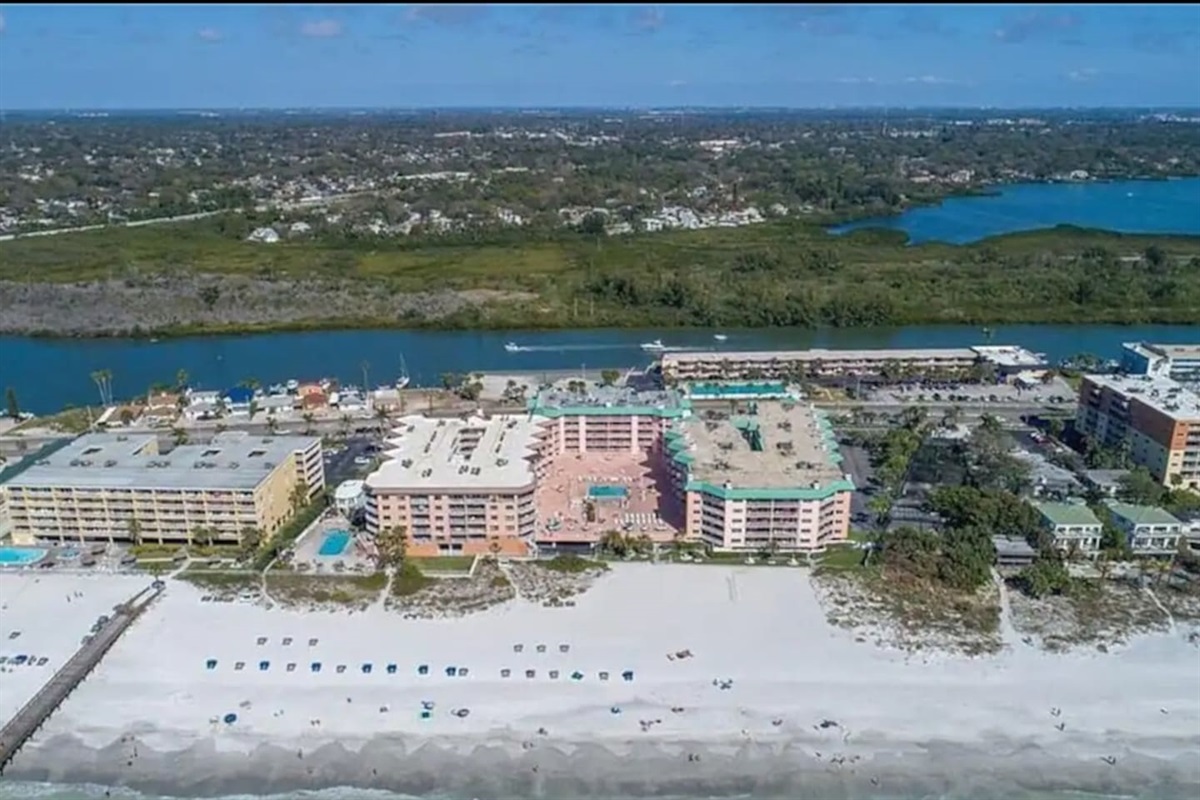Arial view of the Beach Cottage