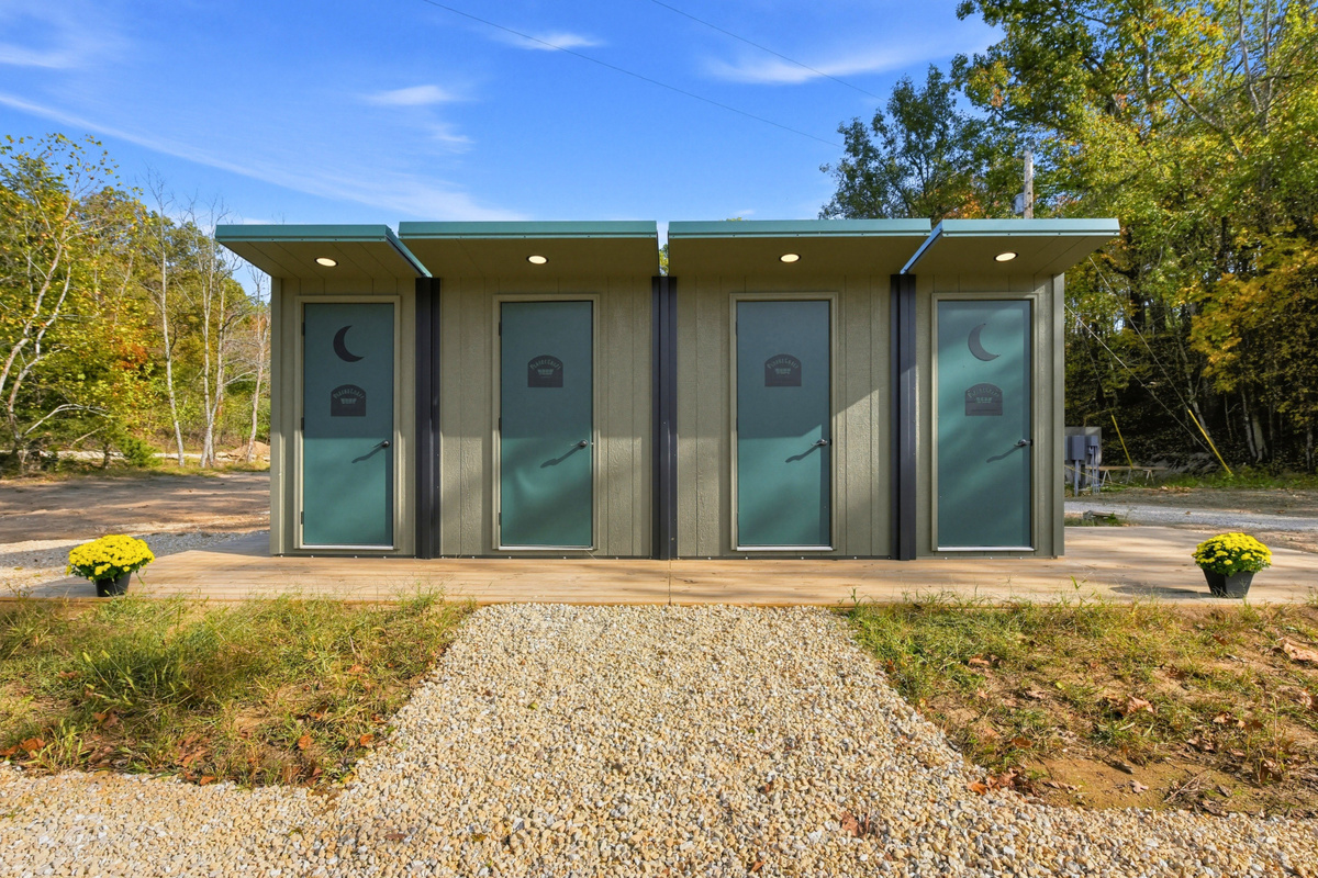 The bathroom facilities are a short walk from your dome, keeping the essentials close by.