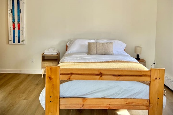 Bedroom with Full Bed and Workspace