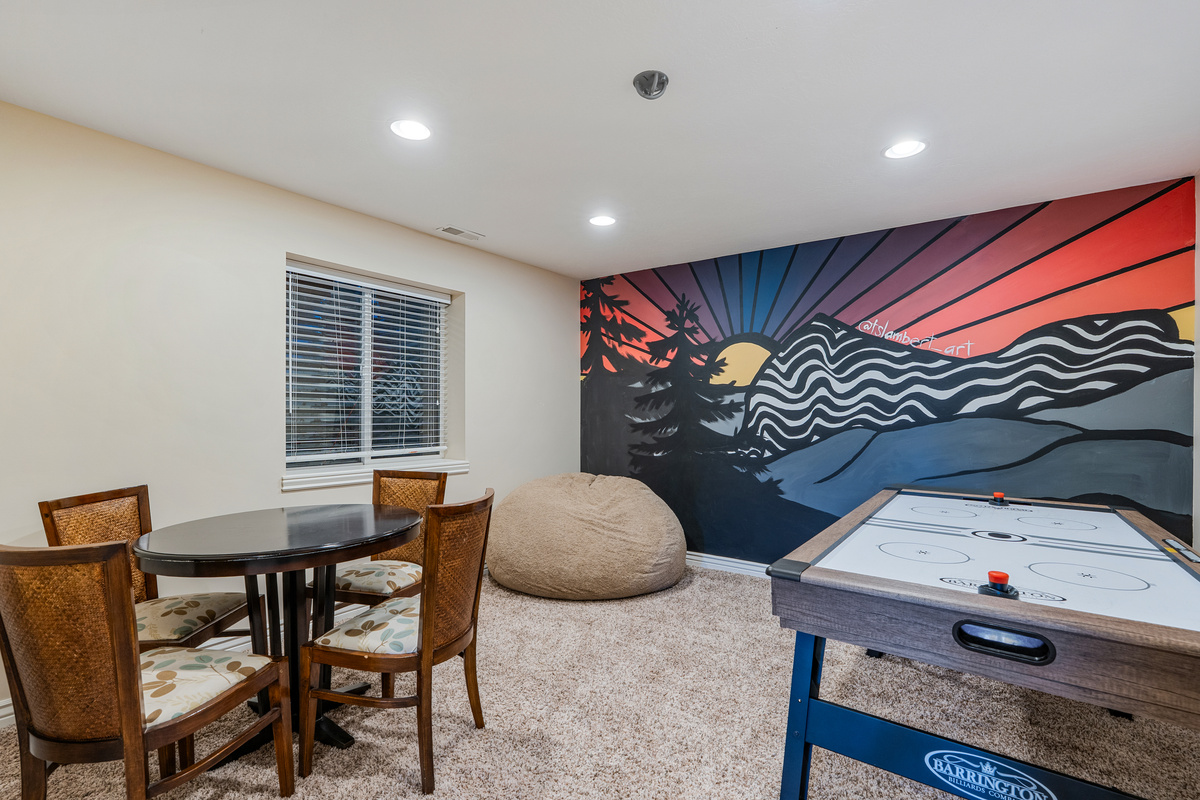 The custom mural of Mount Timpanogas reminds you were you are!