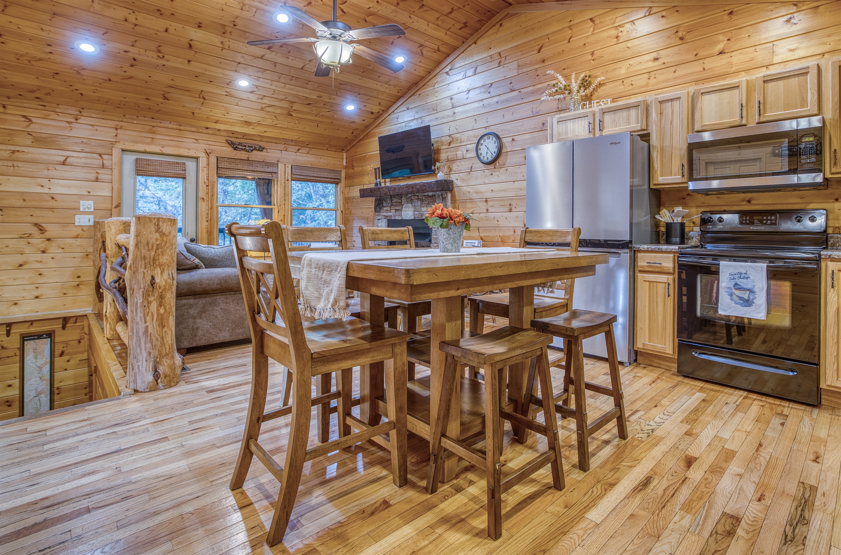 Open concept kitchen/living