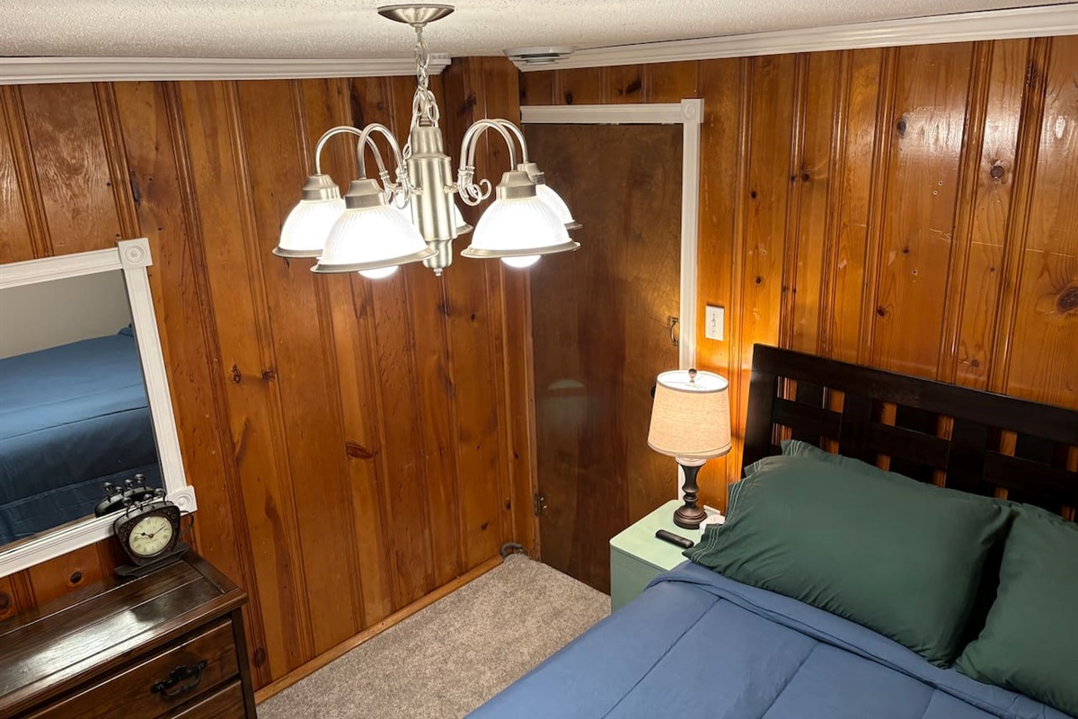 No lack of lighting in this room!