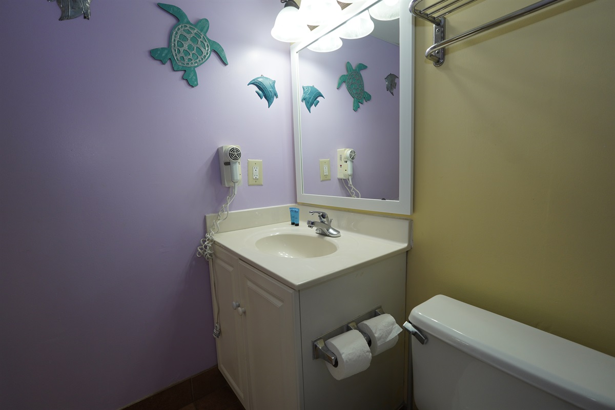 Full, shared bathroom