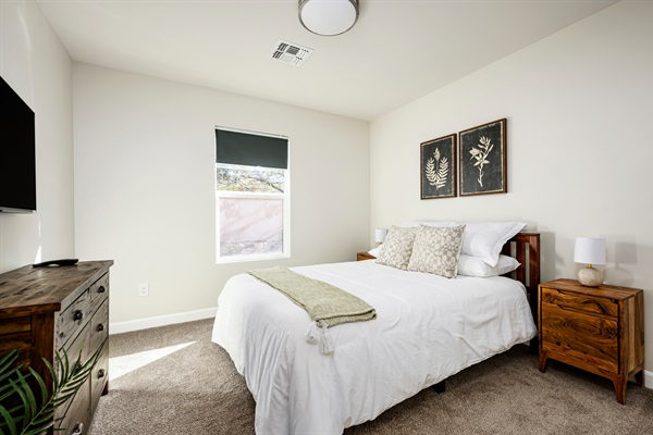 Bedroom 3 has another queen bed and 43" TV with streaming options.