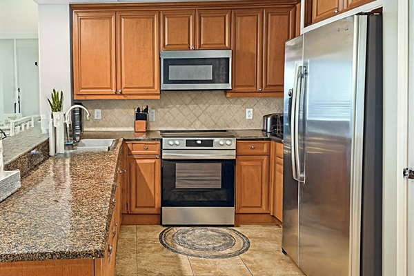 Plenty of counter space and everything you need to cook for kids, grandkids, and everyone in between.