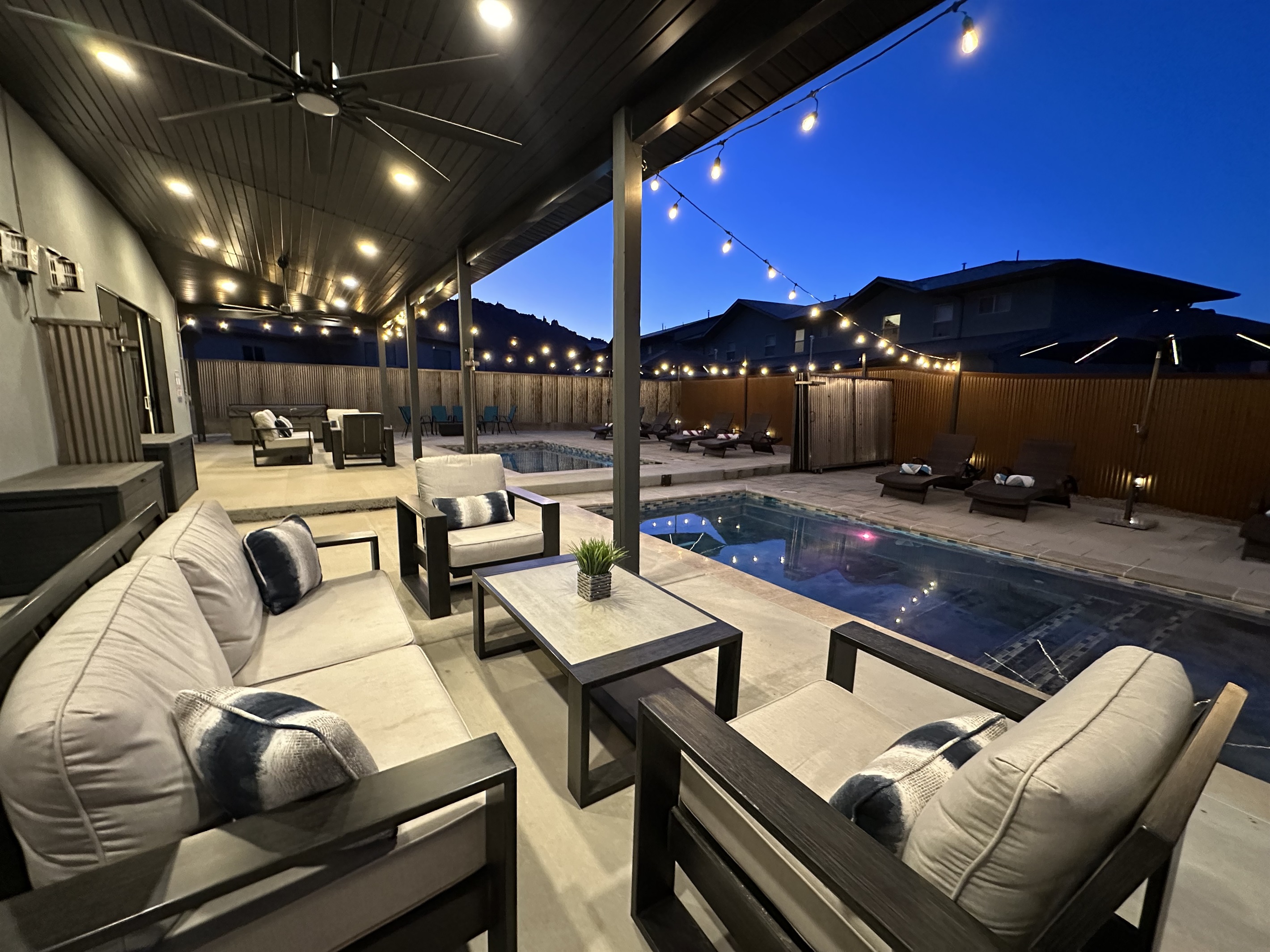 Covered outdoor seating