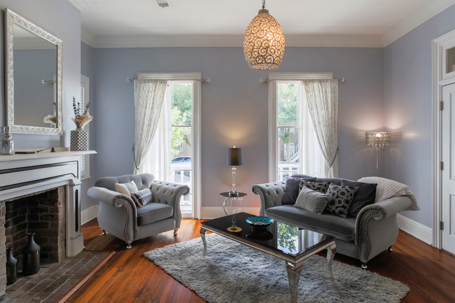 nviting and cozy, the living room features stylish furnishings and plenty of space to unwind.