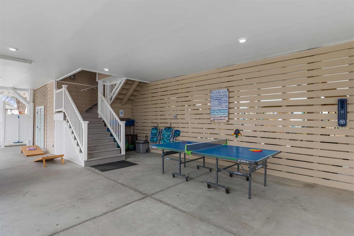 Play ping pong, hook 21, corn hole, or grab beach gear and head across the street to the beach