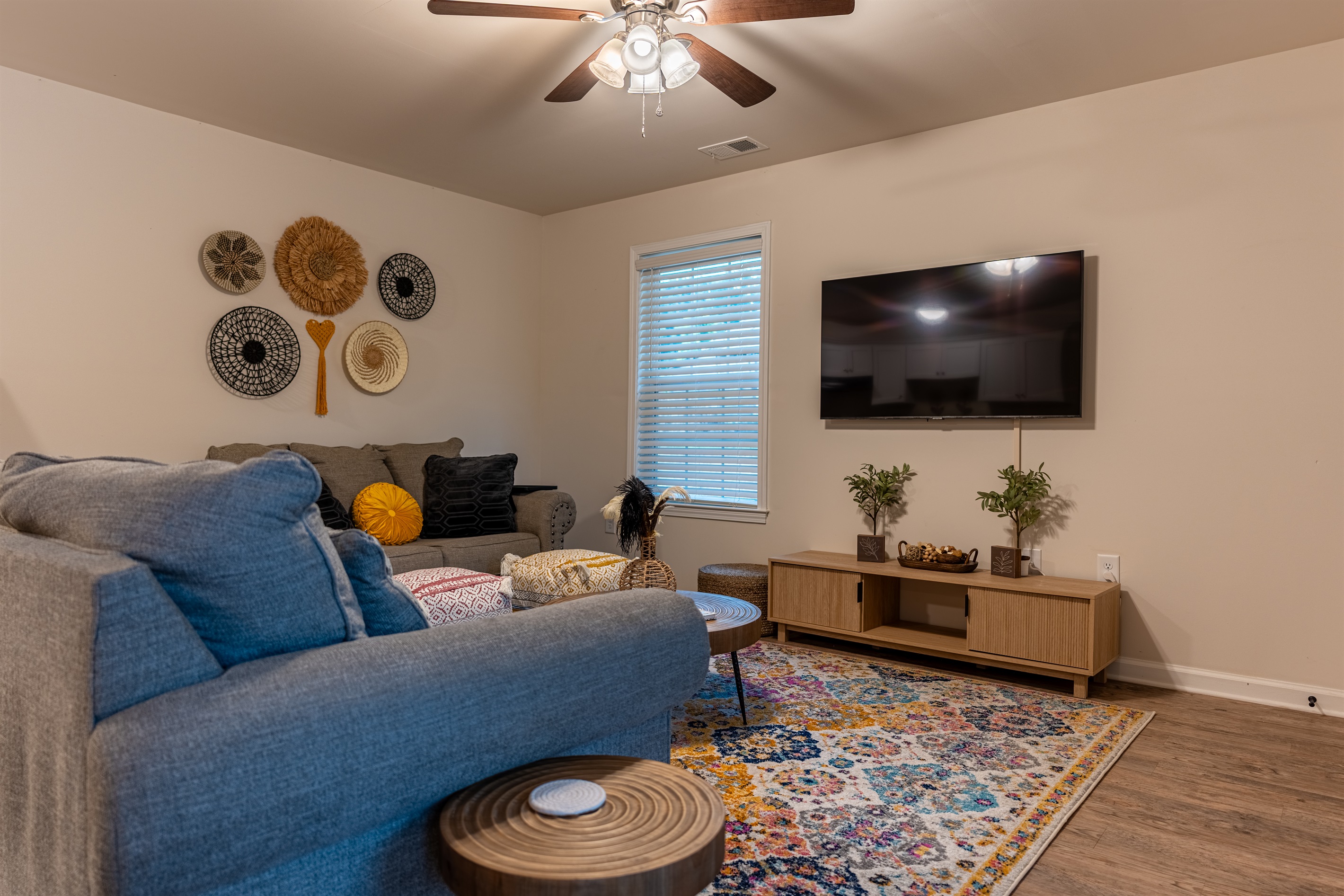 Bring your own accounts and sign in on this 55" Smart TV