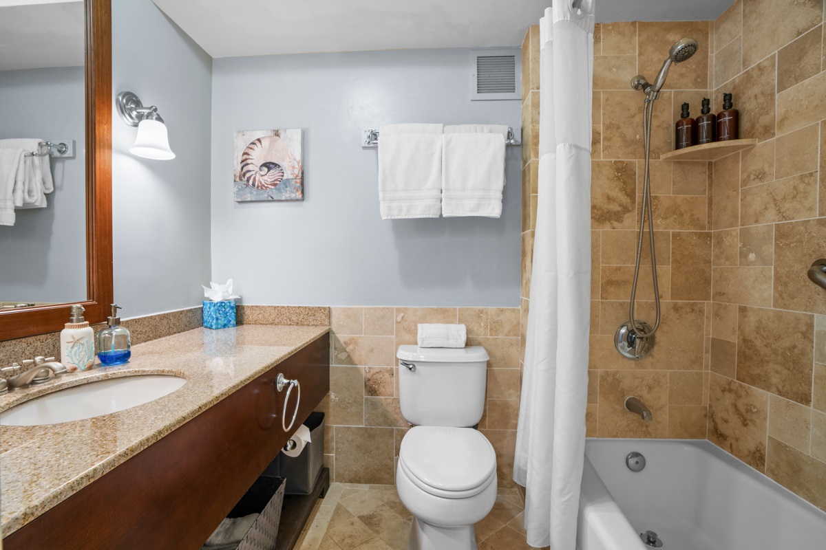 Bathroom Stocked with Amenities