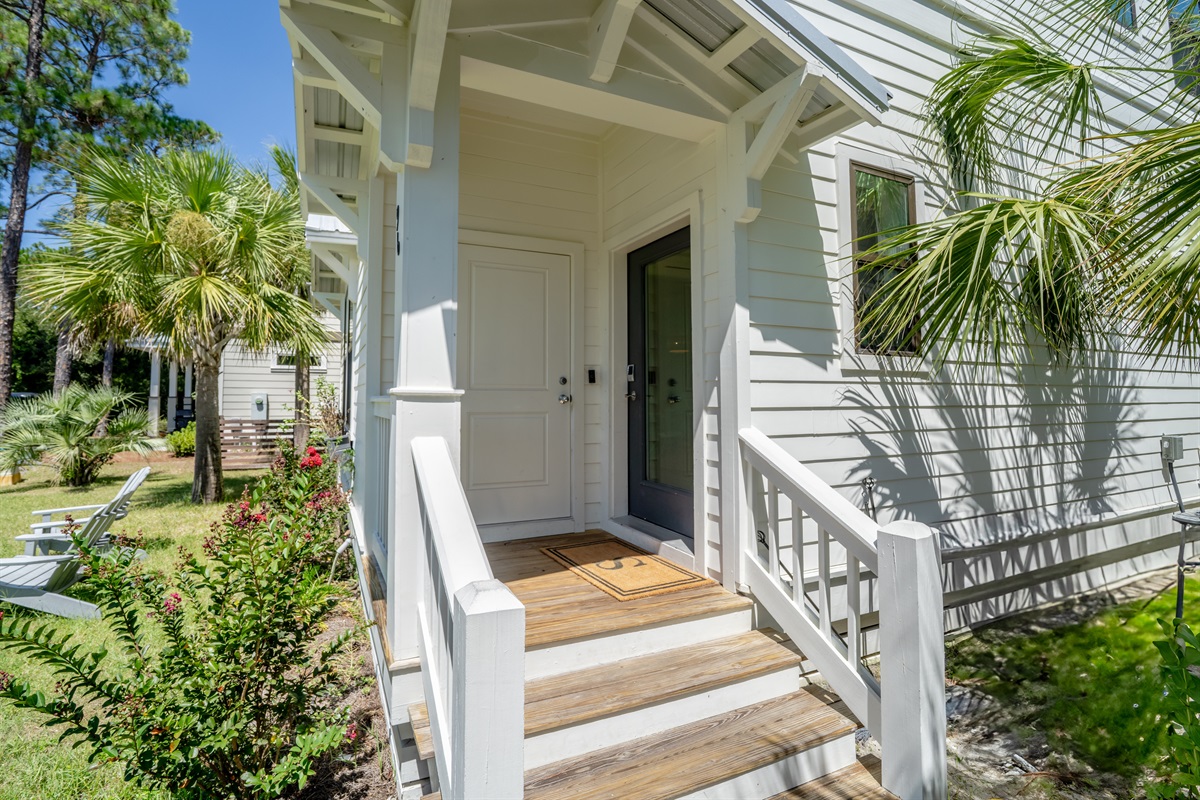 Porch leading to front door