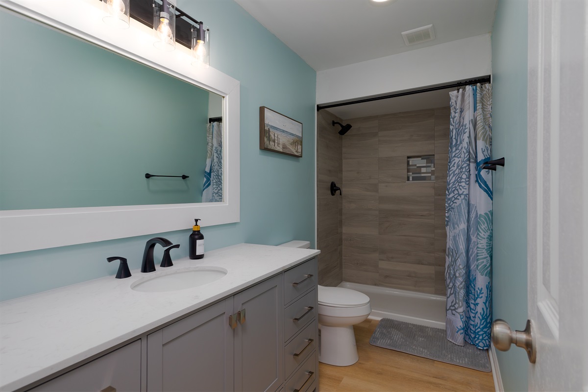 Shower in master bathroom