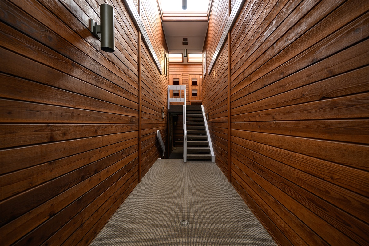 Shared entry and walk way to our unit, there are a few steps down