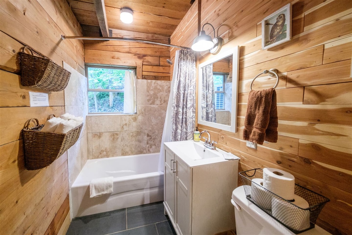 bathroom, full bath and shower