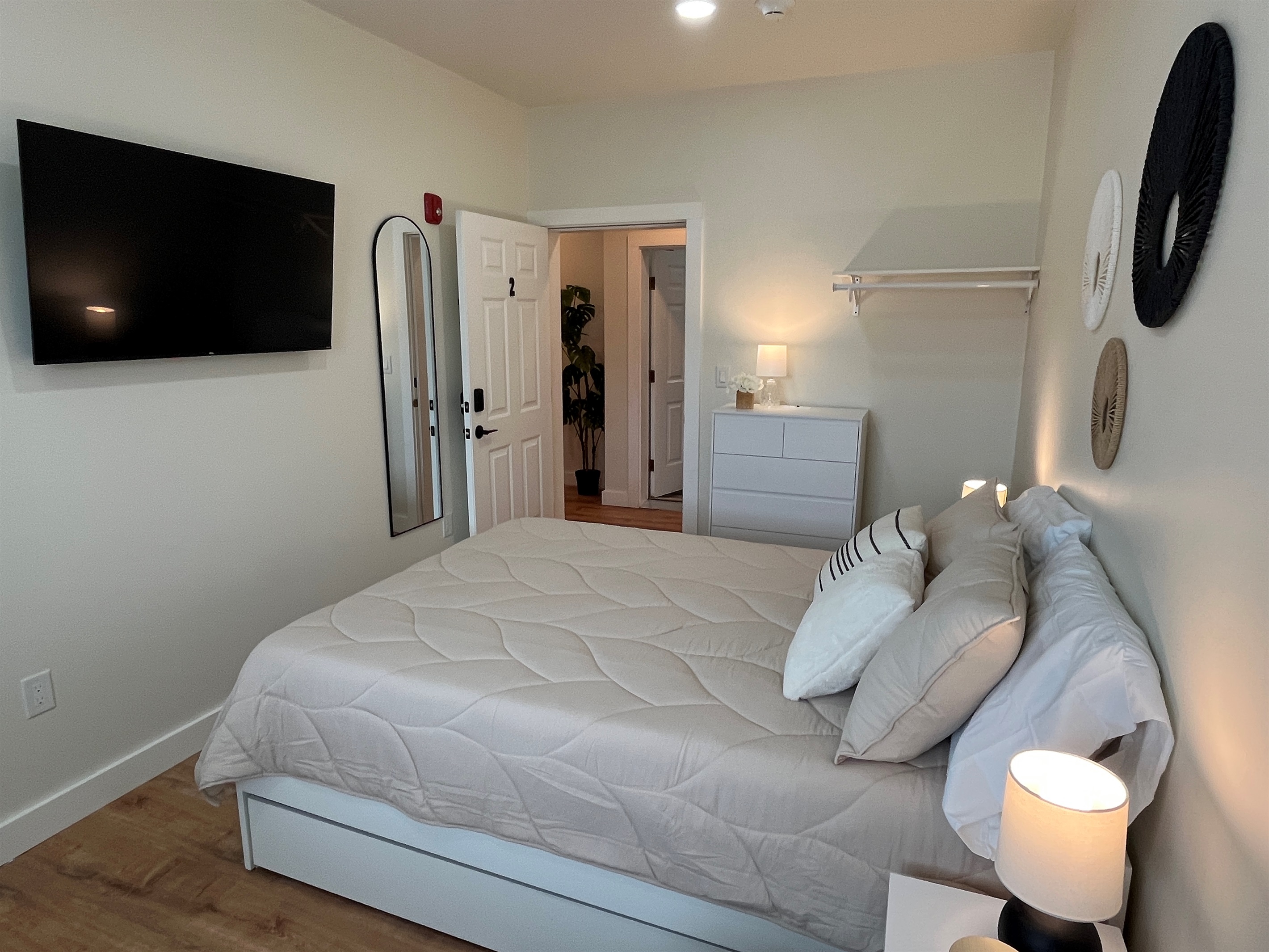 Sleeping area with SmartTV
