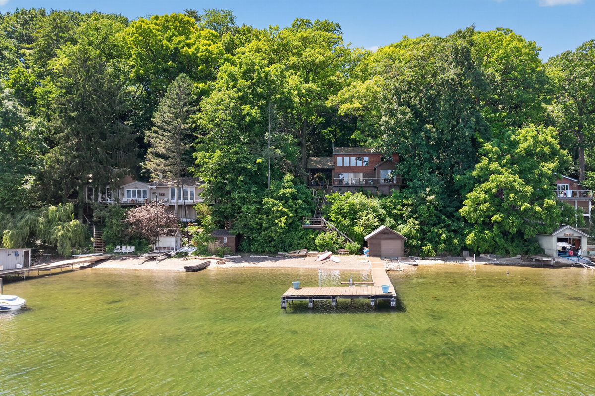 Exterior view of the property from the lake